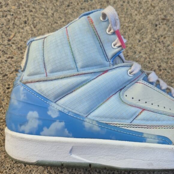 Air Jordan 2 J Balvin Retro Mens 10 Blue Sneakers Shoes 2022 DQ7691-419 - Picture 13 of 16